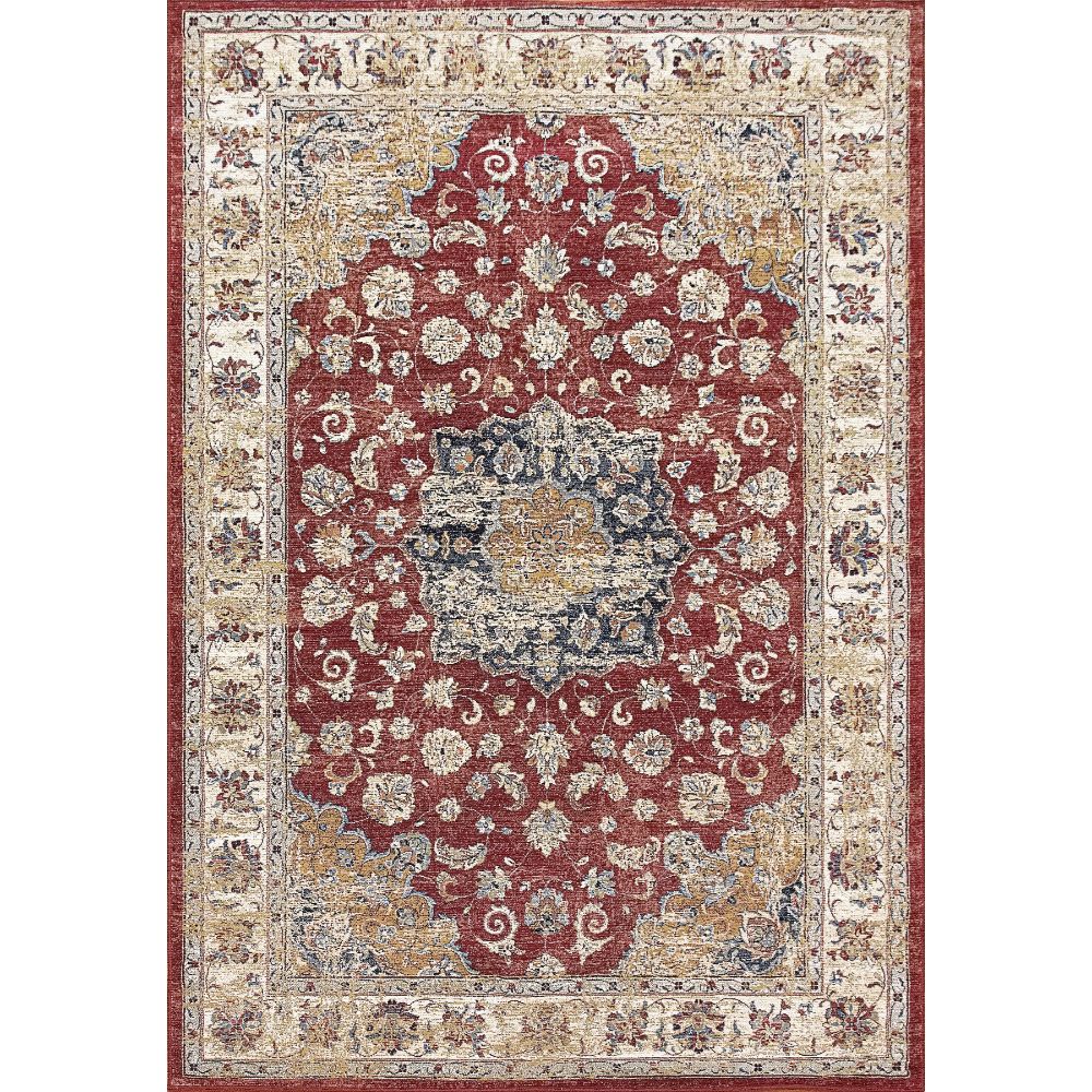 Dynamic Rugs 57559-1464 Ancient Garden 5.3 Ft. X 7.7 Ft. Rectangle Rug in Red/Ivory